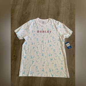 Hurley men’s mermaid design t shirt with embroidered Hurley